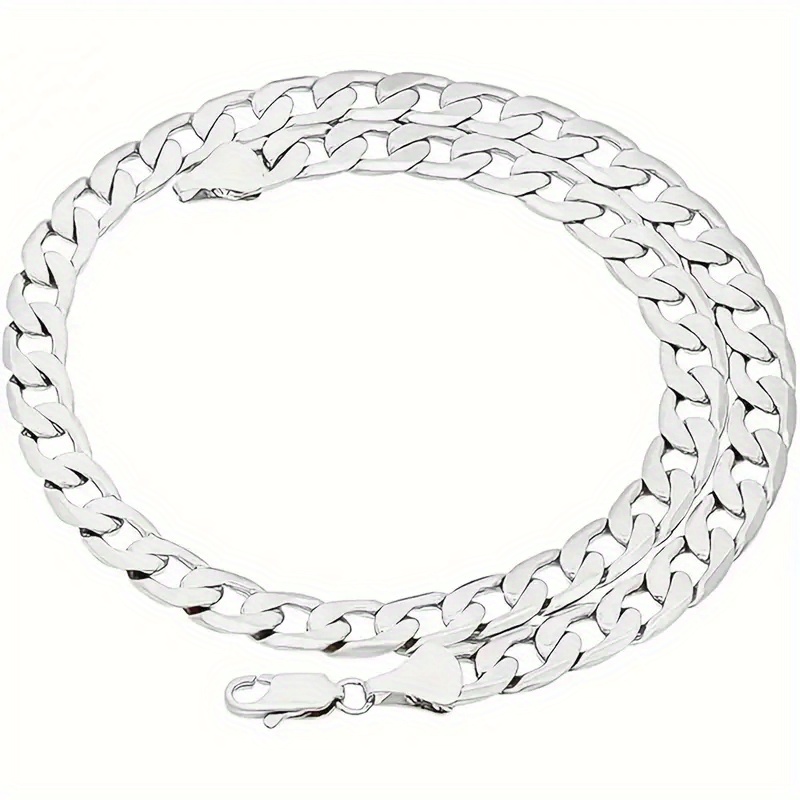925 Sterling Silver 9mm Cuban Chain Necklace & Bracelet Set